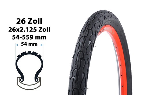 Zoll fahrrad reifen - 26,